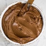 A Bowl of Homemade Chocolate Buttercream Frosting