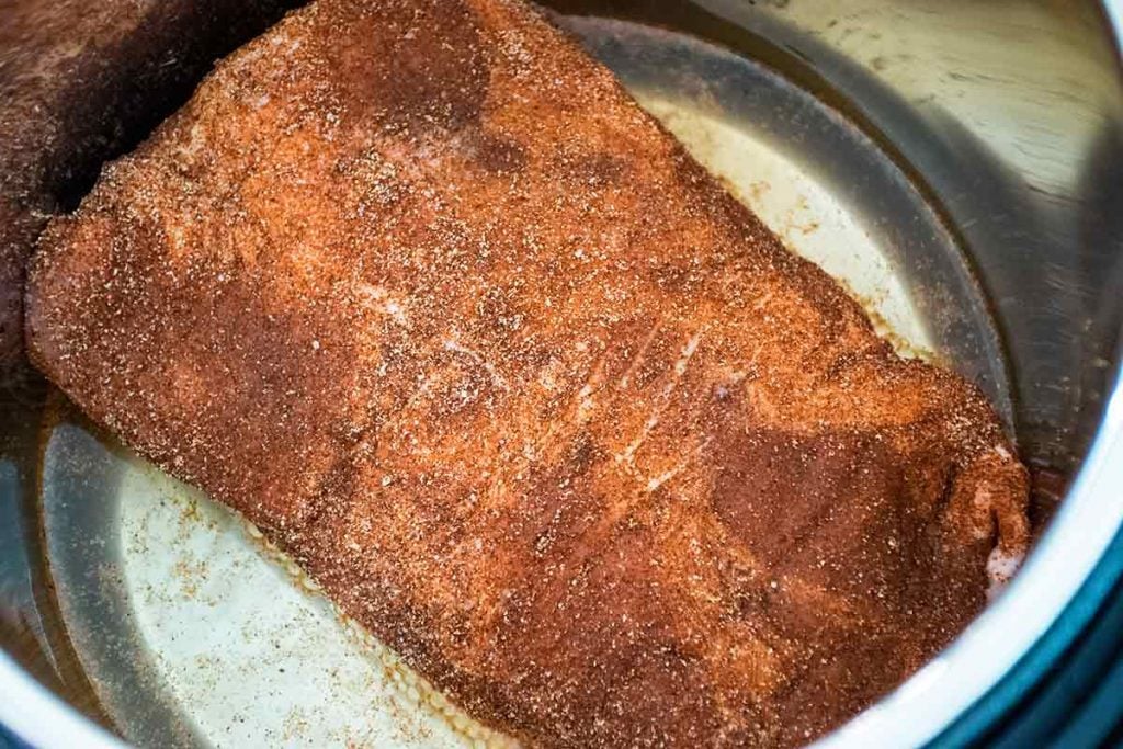 Pork with spice rub in the instant pot