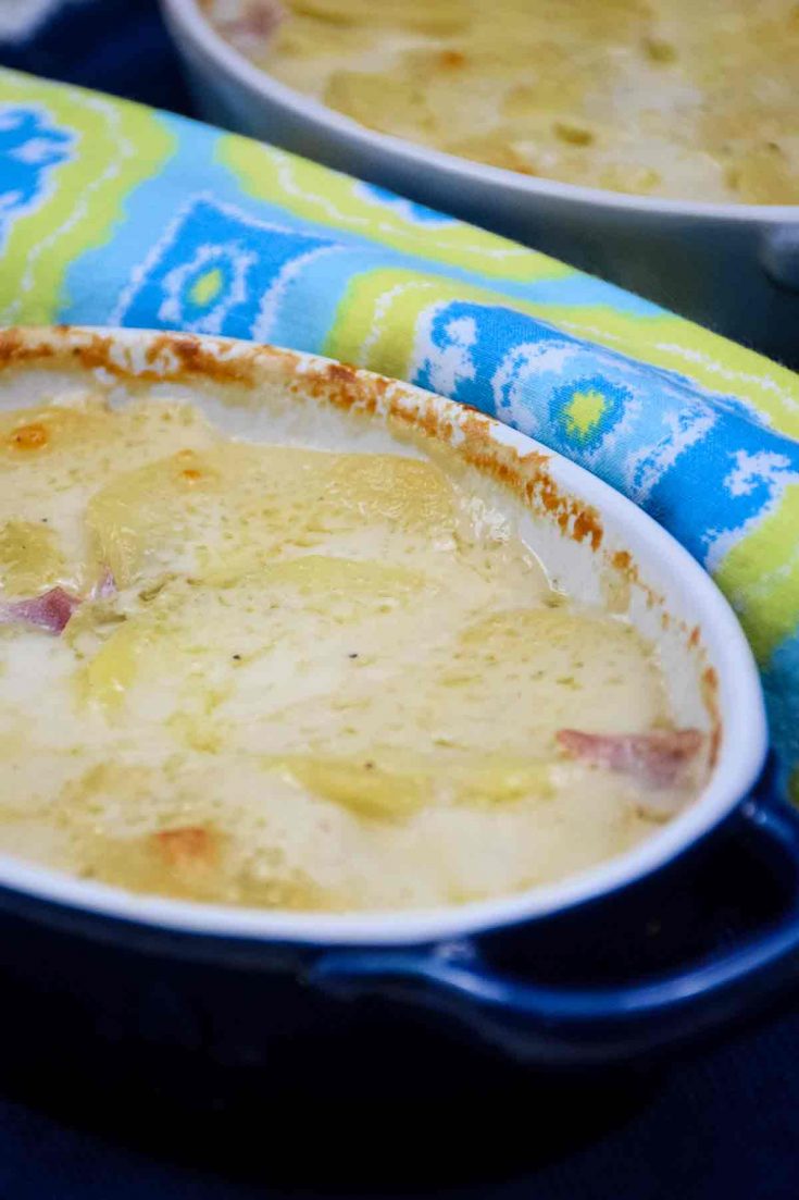 Scalloped Potatoes for Two with leftover ham Grumpy's Honeybunch