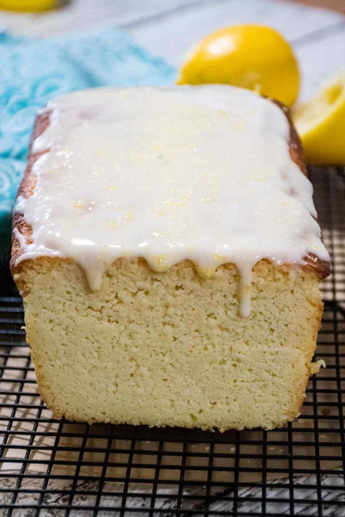 Keto Lemon Pound Cake with Lemon Icing