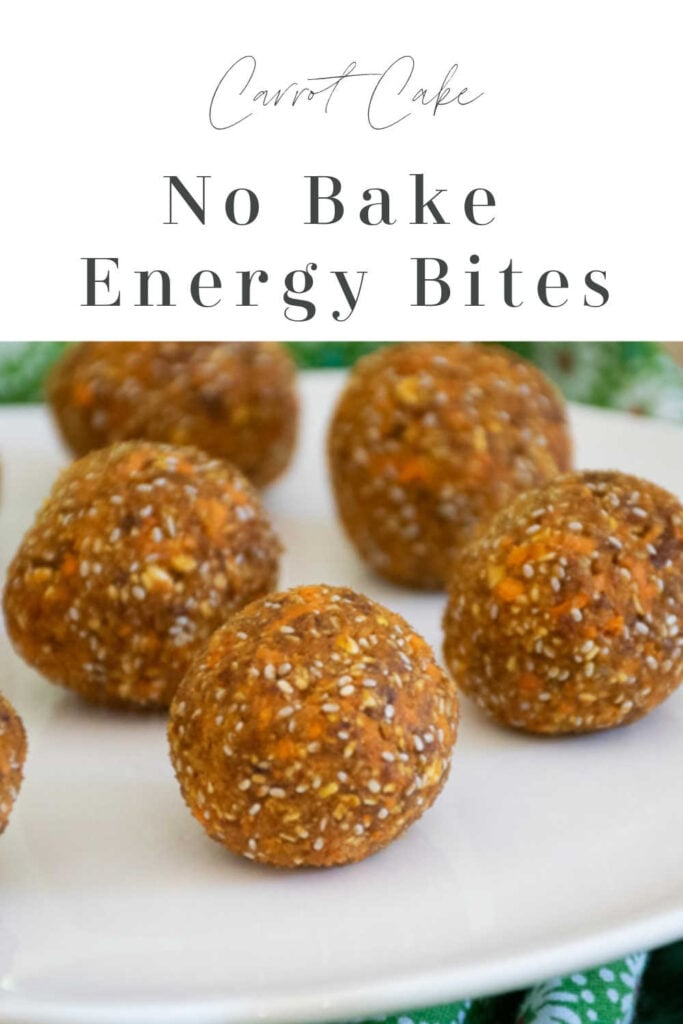 Pinnable Image for Carrot Cake Energy Bites