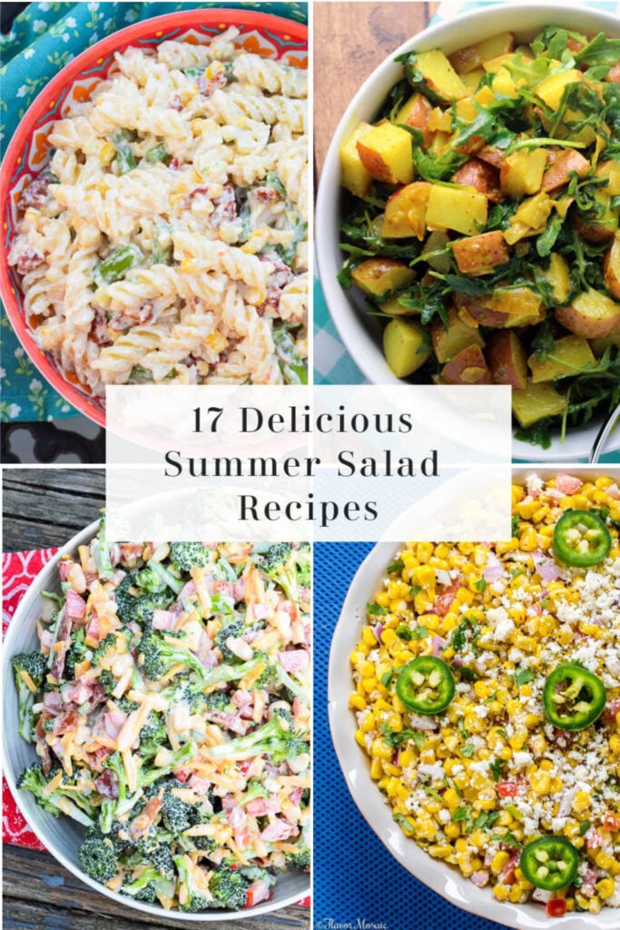 Summer Salad Recipes Pinnable Image