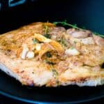 Oven Roasted Pork Chops with Garlic and Thyme.