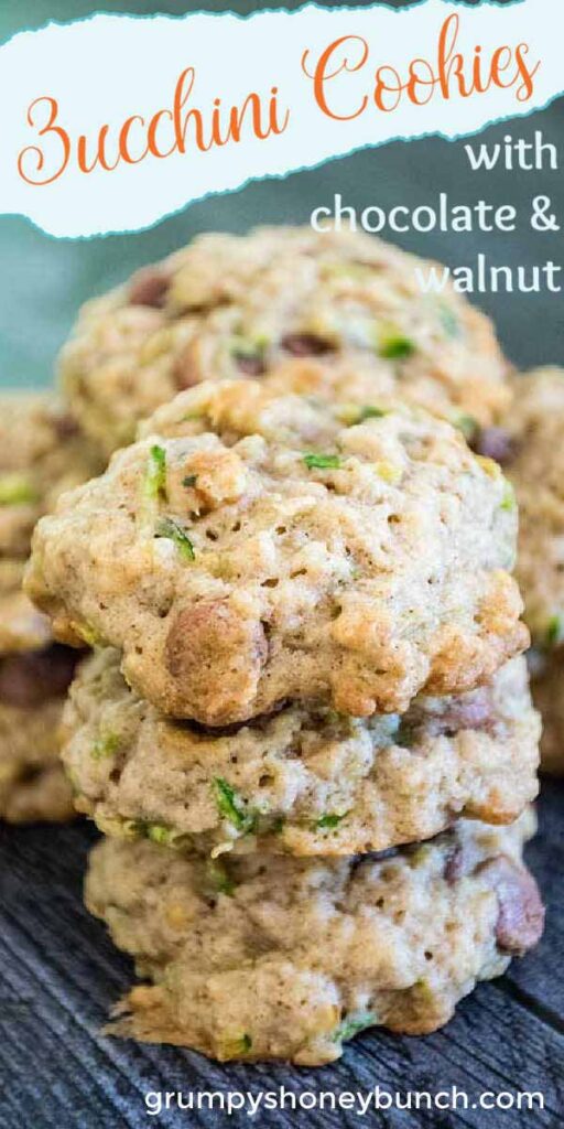 pin image for zucchini cookies
