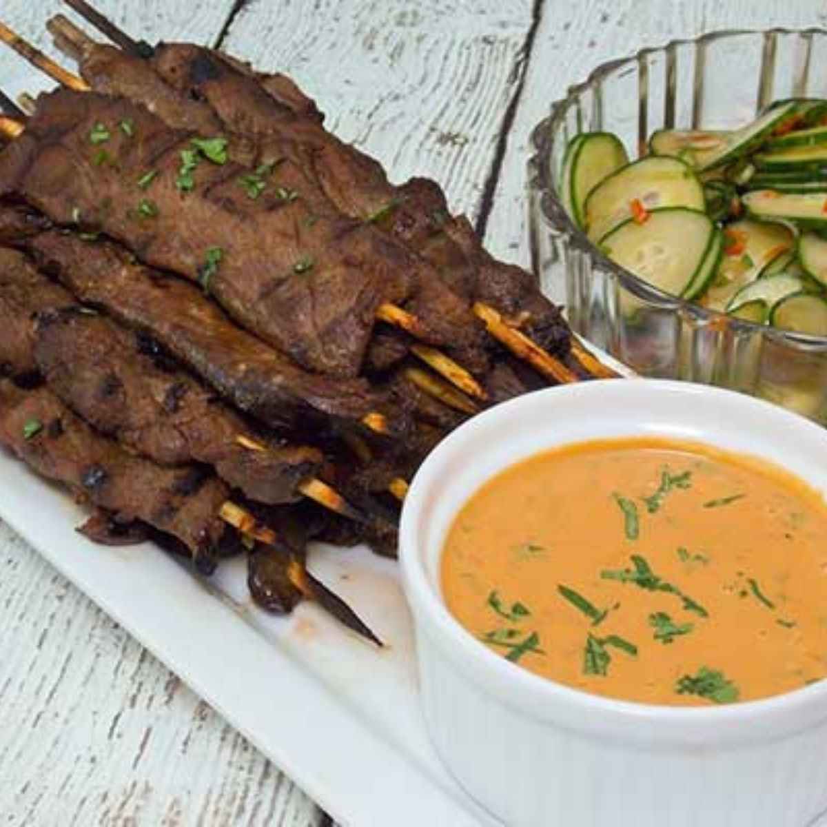 Venison Satay with Peanut Sauce-image
