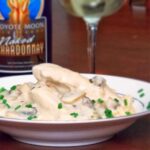 Creamy chicken linguine featured image.