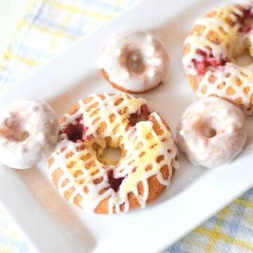 Featured Image for Raspberry Lemon Baked Donuts.