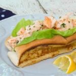 Featured image shrimp salad sandwich.