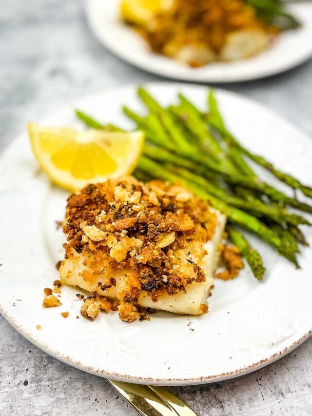 Air Fryer Cod with Ritz Cracker Topping