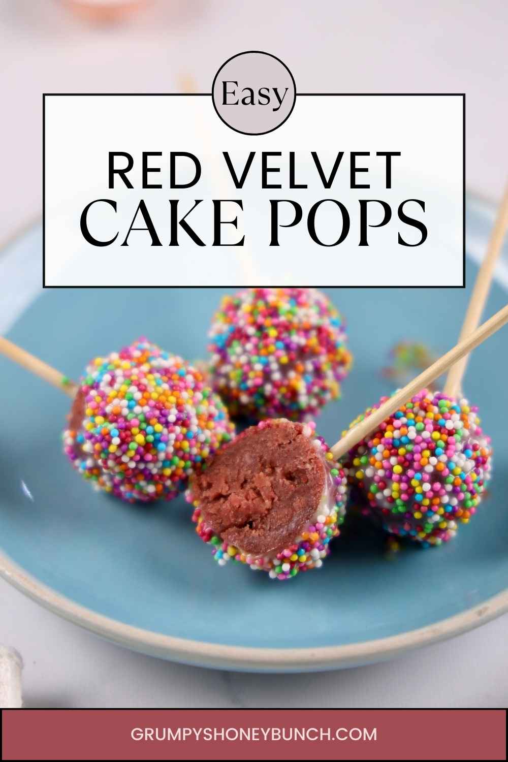 Red Velvet Cake Pops Easy Small Batch Recipe Grumpy's Honeybunch