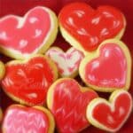 Featured image of Decorated Valentine Sugar Cookies.