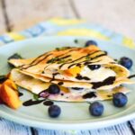 Peach Blueberry Burrata Queadilla