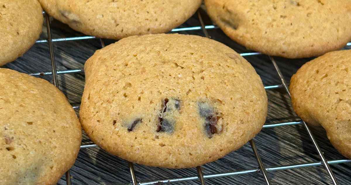 Date Nut Cookies on a cooling rack.